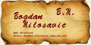 Bogdan Milosavić vizit kartica